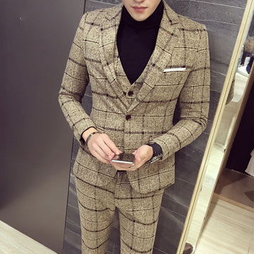 Casual Slim Stylish Suit Set (BUY BLAZER & GET PANTS + VEST)