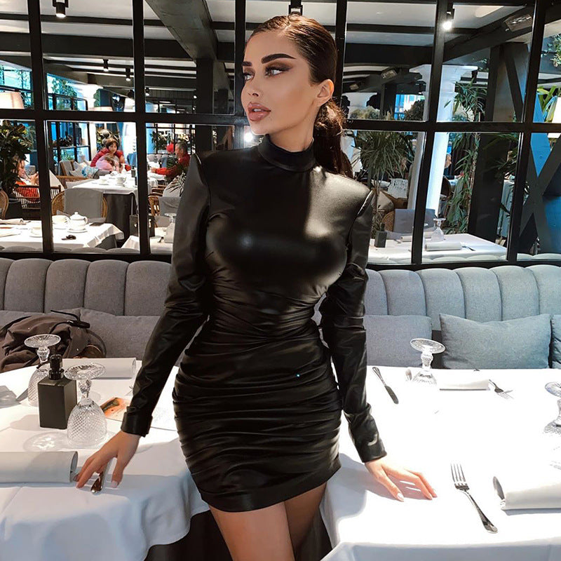 Mariah leather dress