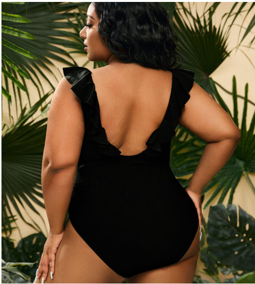 Swimsuit – One-Piece Solid Color Swimwear