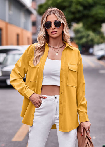 Polo Collar Long Sleeve Coat Shirt – Effortless Casual Style