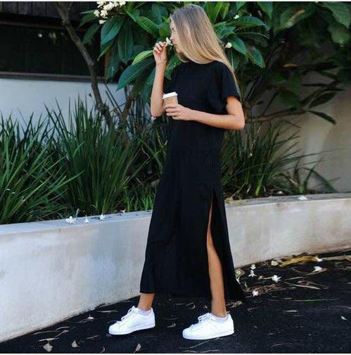 Casual Black Long Dress – Timeless Elegance