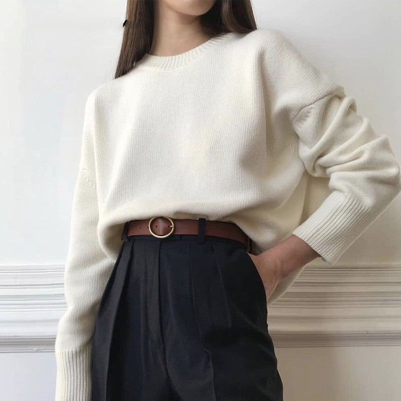 Long Elastic Knit Sweater – Unisex Comfort & Casual Style