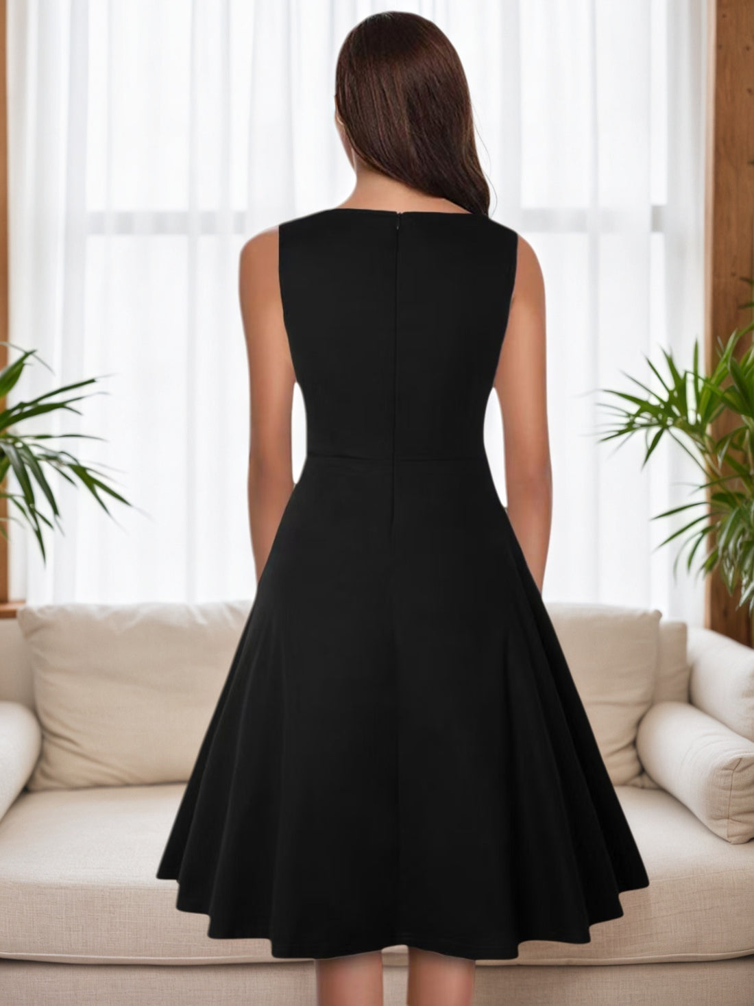 Retro Lace A-Line Dress – Feminine Elegance for Every Occasion
