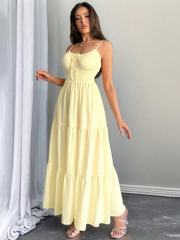 Sexy Backless Swing Long Slip Dress