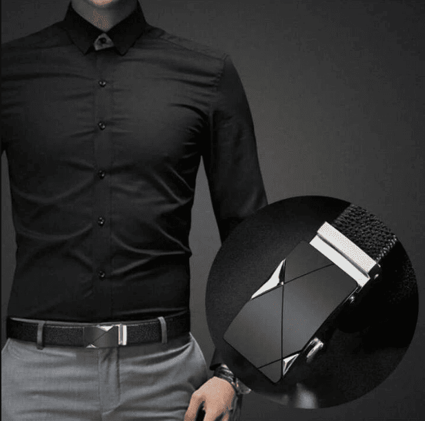 Men’s Luxury Leather Dress Belt | Eco-Leather | Automatic Buckle