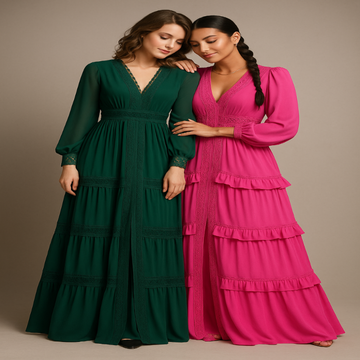 Mila | Elegant Long Flowy Dress – 2 for 1 Special Offer