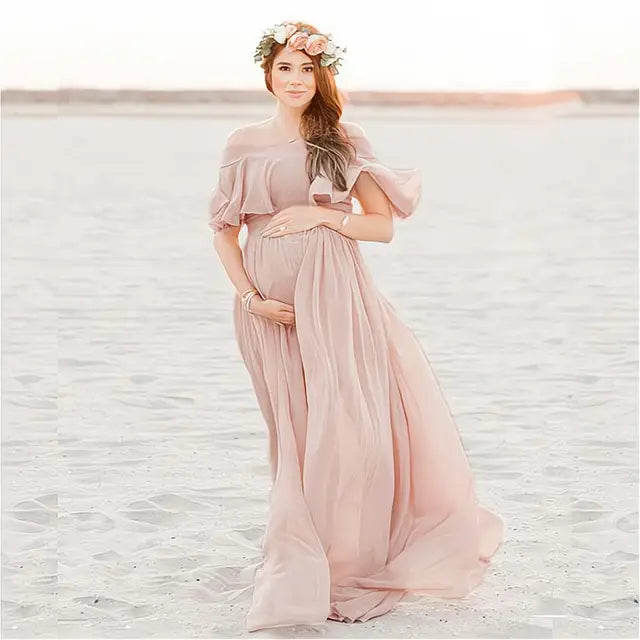 https://ae01.alicdn.com/kf/Sad5150b66a0144beb3c4e924e7b8043b4/New-Pink-Ruffles-Maternity-Dresses-For-Photo-Shoot-Bohemian-Chiffon-Pregnant-Women-Photography-Props-Maxi-Dress.jpg_640x640.jpg