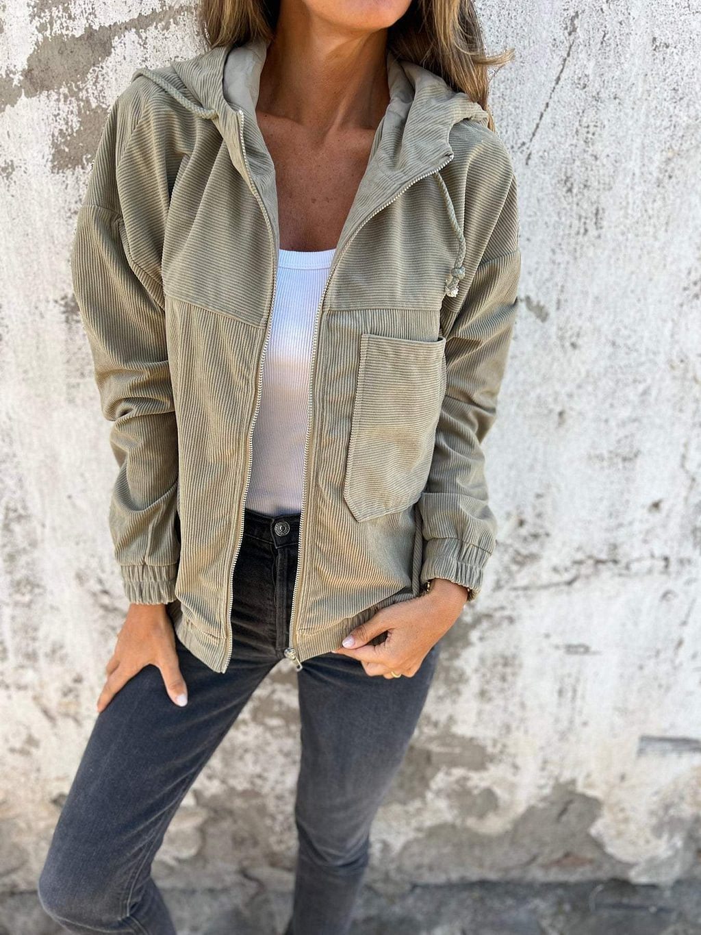 Elizabeth casual jacket with hood and zip