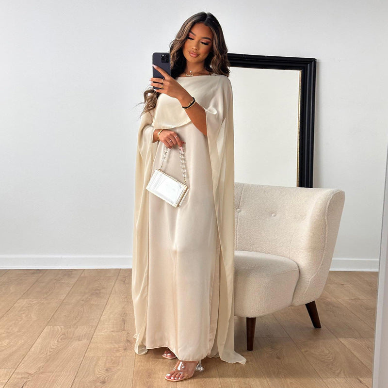 Chiffon Djellaba Dress – Loose Fit with Flowing Big Hem