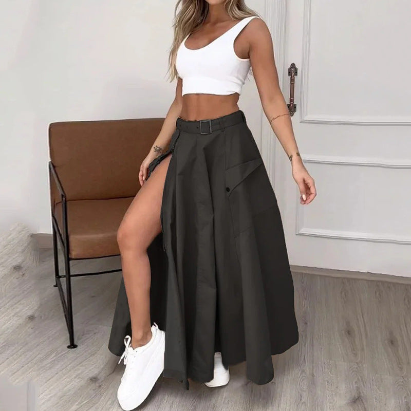 Sleeveless Slit Two-Piece Set – Chic European & American Style