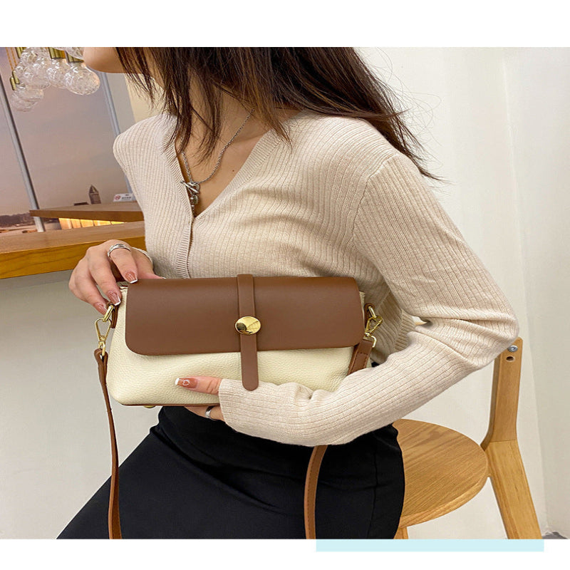Genuine Leather Shoulder Bag – Timeless Elegance with Structured Design