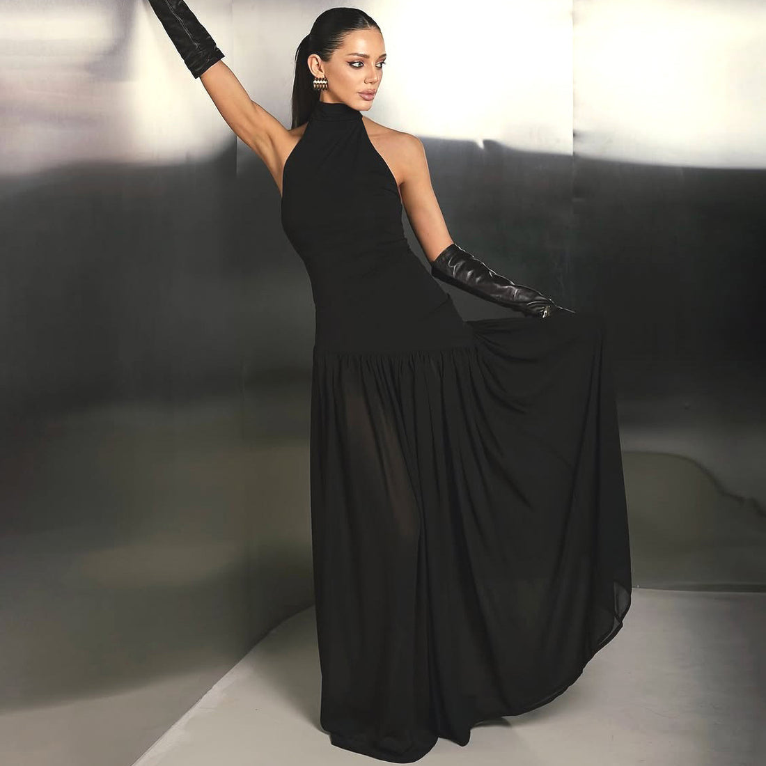 Women’s Slim Fit High-Waist Dress – Timeless Elegance