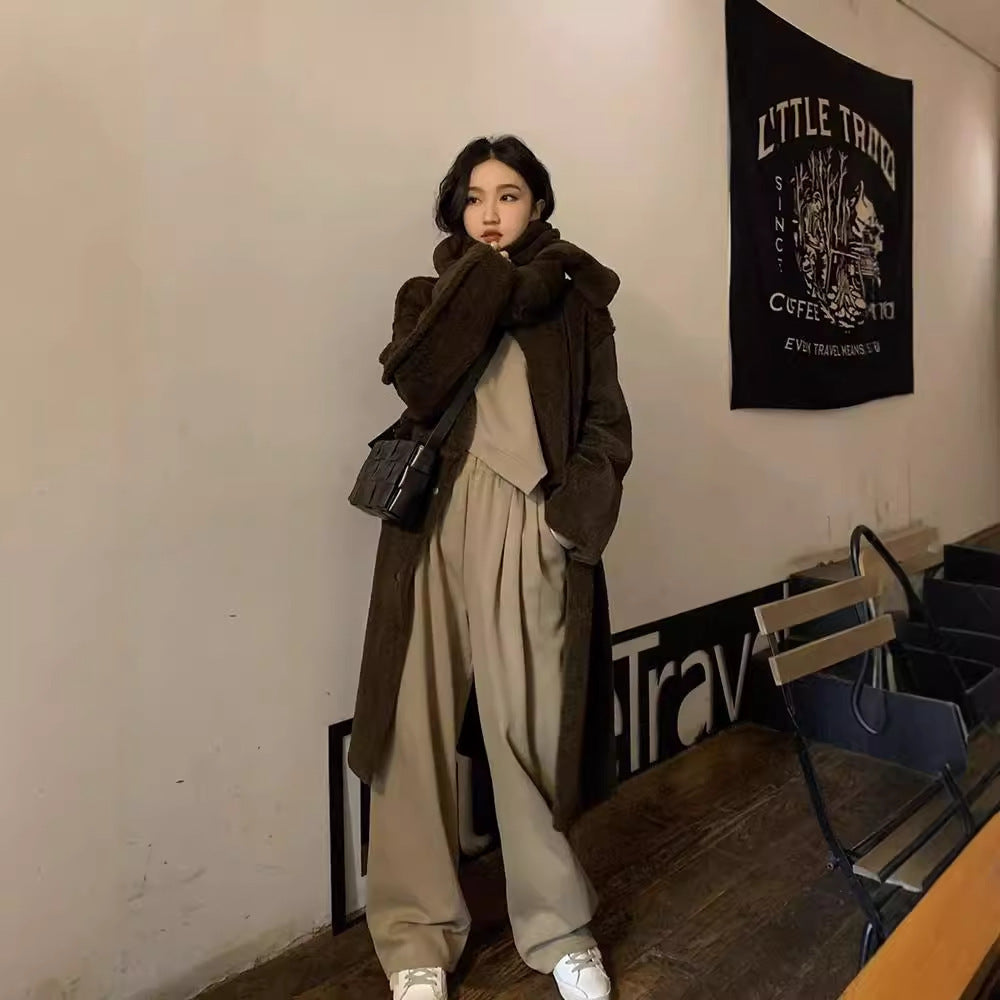 Women's Solid Color Casual Sports Suit – Loose Fit