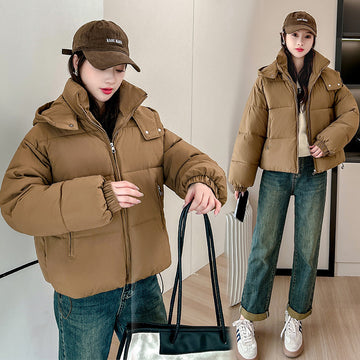 Winter Hooded Slim-Fit Cotton-Padded Jacket – Warm & Stylish