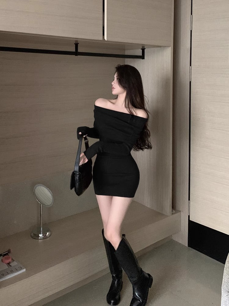 Pure Desire Off-Shoulder Sweater Dress – Confidence Meets Elegance