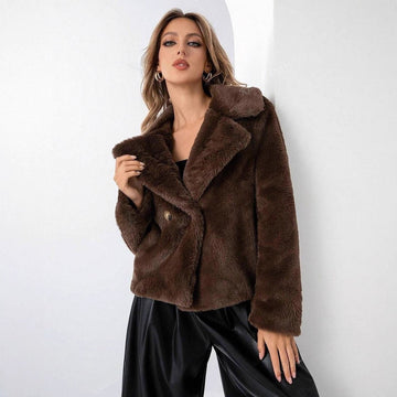 Fashion Loose Short Faux Fox Fur Coat – Fresh & Sweet Style