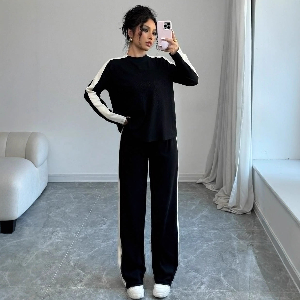 Women’s Patchwork Two-Piece Tracksuit