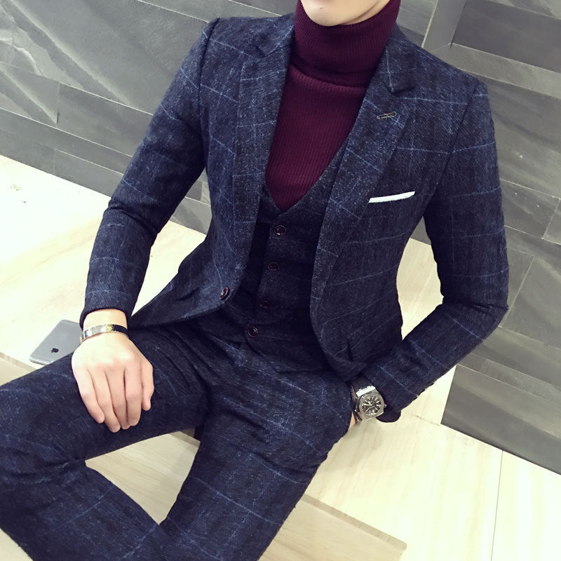 Casual Slim Stylish Suit Set (BUY BLAZER & GET PANTS + VEST)