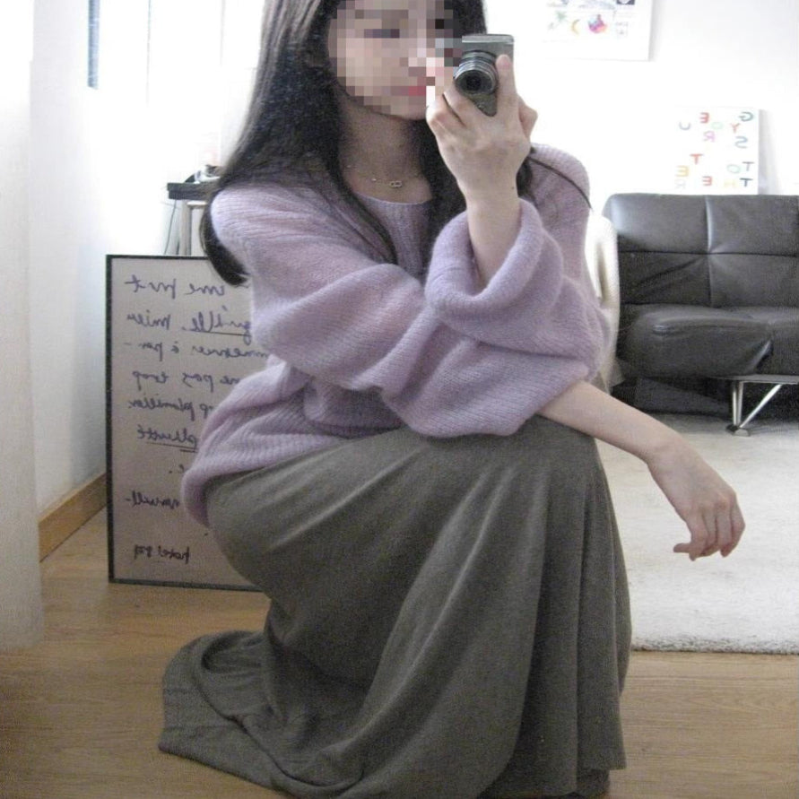 Women’s Purple Hollow-Out Blouse – Lightweight Elegance